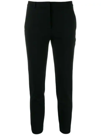 PINKO SLIM-FIT CROPPED TROUSERS - 黑色