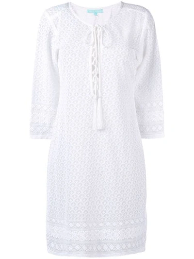 Shop Melissa Odabash Knitted Dress In White