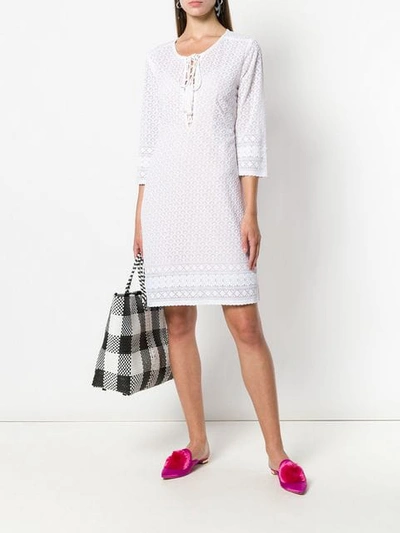 Shop Melissa Odabash Knitted Dress In White