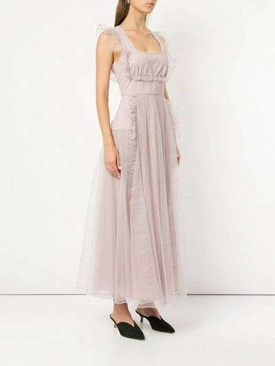 Shop Alexa Chung Long Tulle Dress In Pink