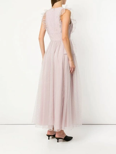 Shop Alexa Chung Long Tulle Dress In Pink