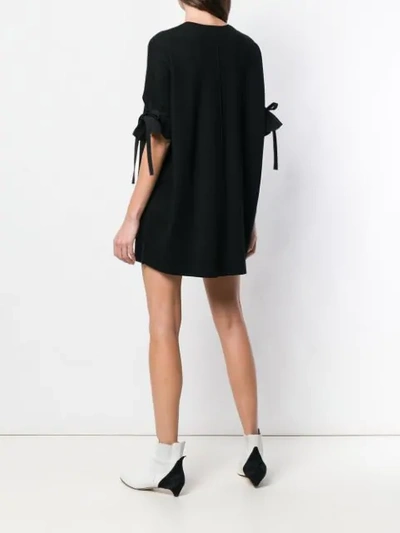 Shop Dorothee Schumacher Poetic Drape Dress In Black
