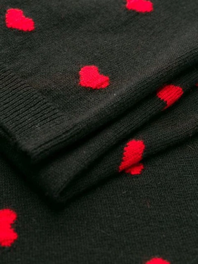 Shop Red Valentino Heart Print Sweater In 0no Nero