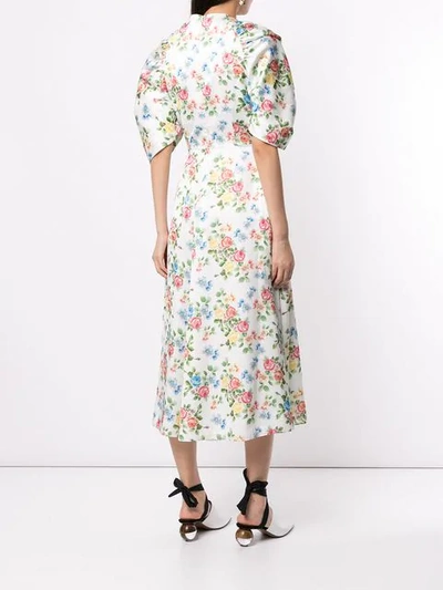 Shop Emilia Wickstead Floral Print Dress In 841 Soft Roses
