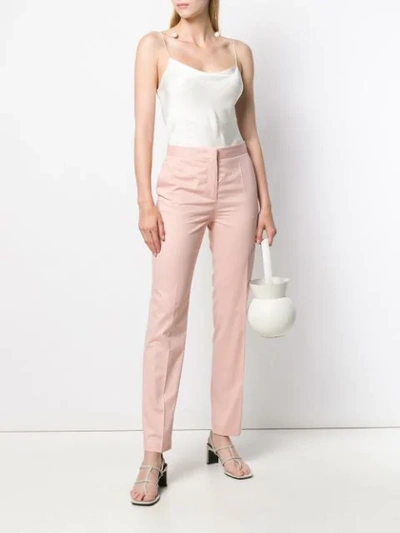 Alberta Ferretti Straight-leg Tailored Trousers - Pink In Pink