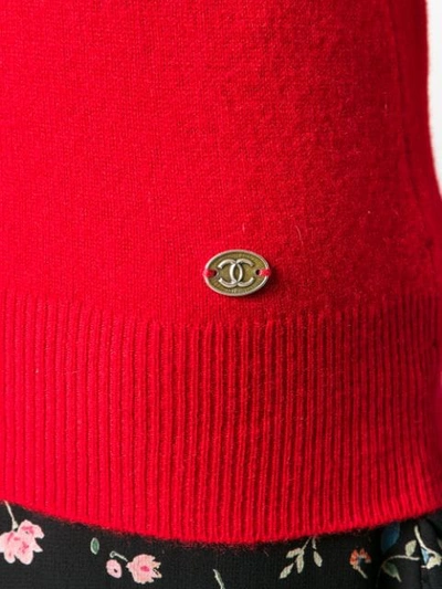 Pre-owned Chanel 2006's Cashmere Cut Out Jumper In Red