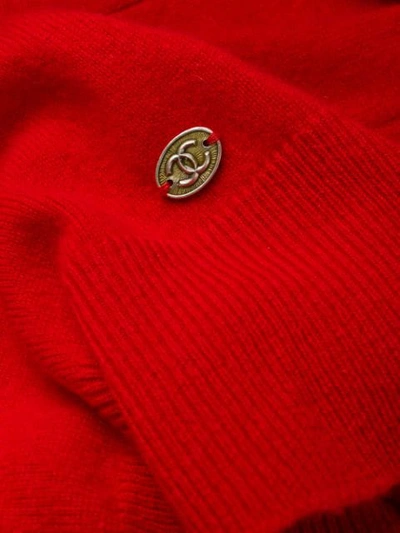 Pre-owned Chanel 2006's Cashmere Cut Out Jumper In Red