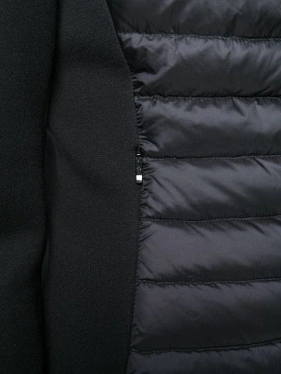 Shop Moncler Quilted Fitted Jacket In Black