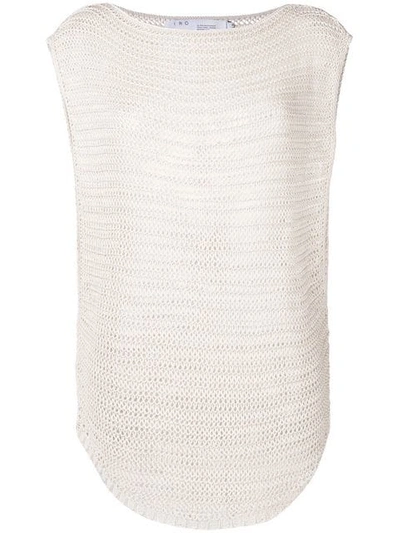 Shop Iro Knitted Vest Top In Neutrals