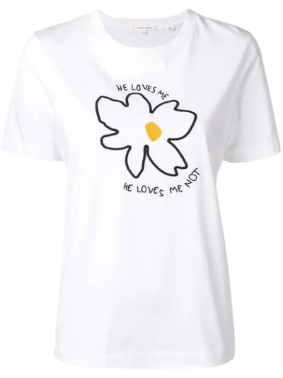 Shop Chinti & Parker He Loves Me T-shirt In White