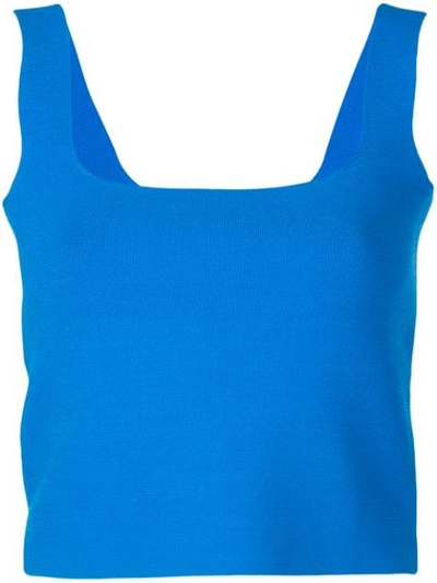 Shop A.l.c Knitted Tank Top In Blue