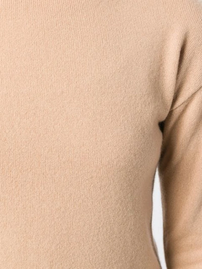 Shop Theory Fitted Turtle Neck Jumper In Neutrals