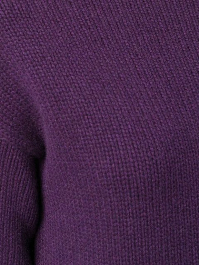 ARAGONA SLASH NECK SWEATER - 紫色
