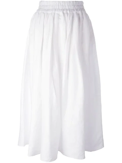 Shop Aspesi Pleated Skirt In White