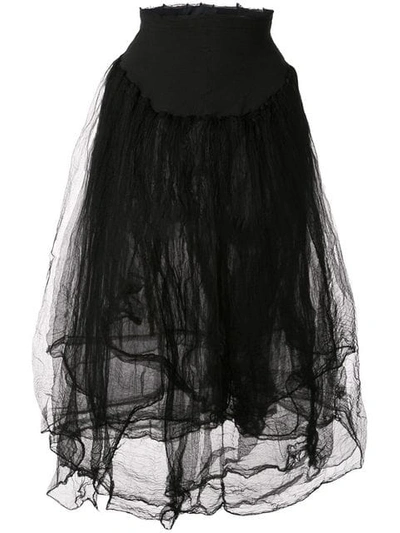Shop Marc Le Bihan Elasticated Waist Skirt In Black