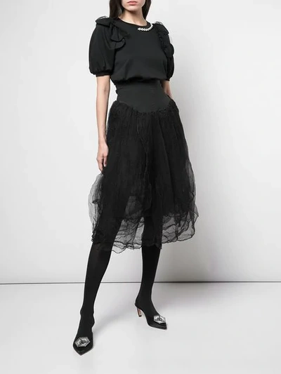 Shop Marc Le Bihan Elasticated Waist Skirt In Black