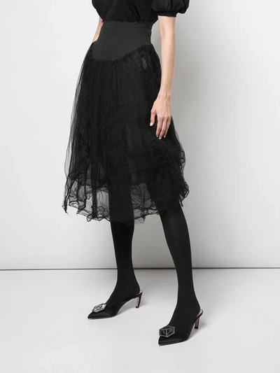 Shop Marc Le Bihan Elasticated Waist Skirt In Black