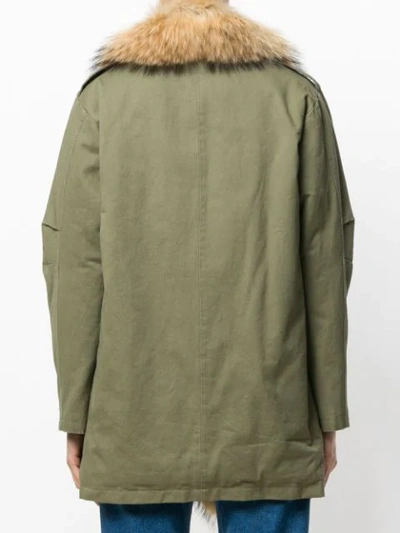 Shop Forte Dei Marmi Couture Oversized Collar Coat - Green