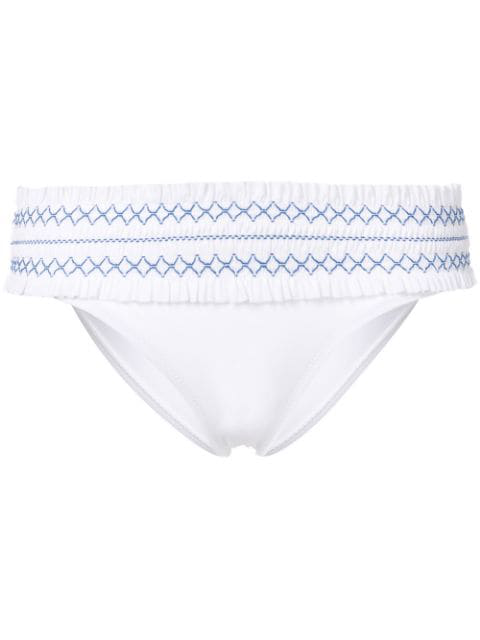 white ruffle swimsuit bottoms
