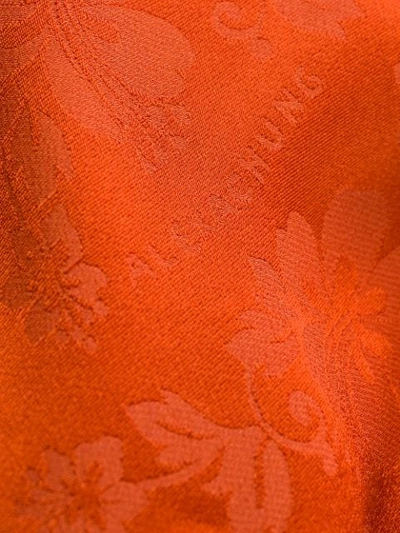 ALEXA CHUNG 同色花卉印花衬衫 - 橘色