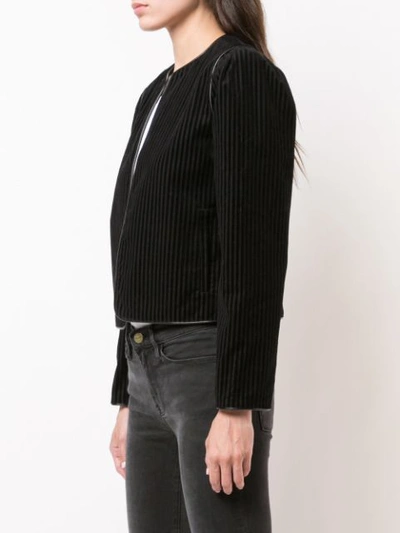 Shop Frame Cropped Corduroy Jacket In Black