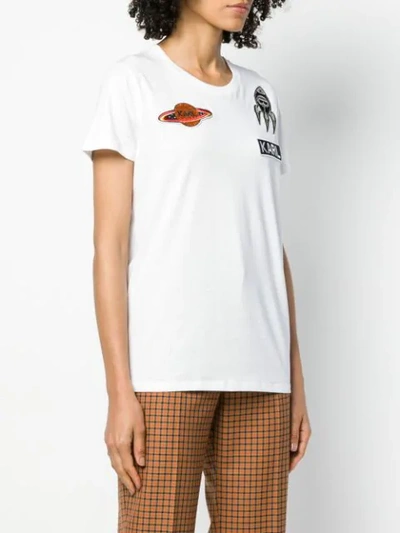 KARL LAGERFELD SPACE KARL PATCH T-SHIRT - 白色