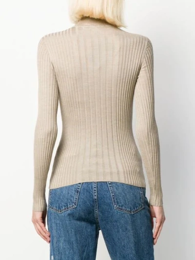 Shop Etro Ribbed Jumper In Neutrals