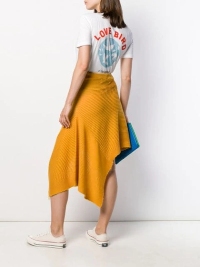 Etre Cecile T-shirt With Love Bird Print In White