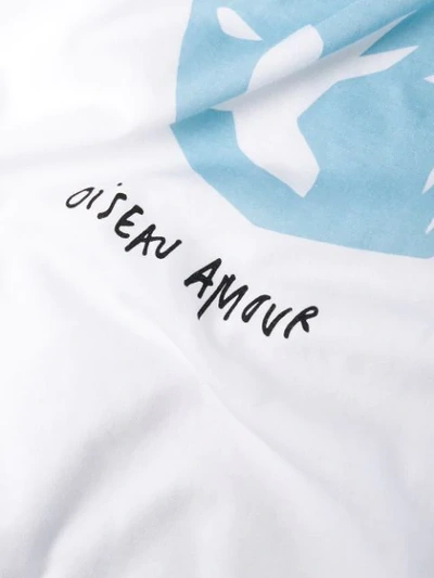 Etre Cecile T-shirt With Love Bird Print In White