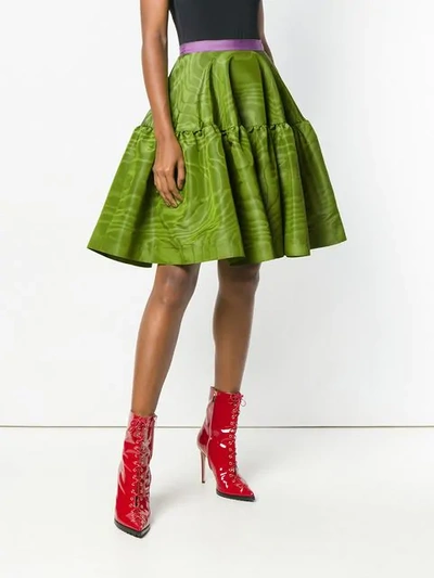 Shop Talbot Runhof Tiered A-line Skirt In Green