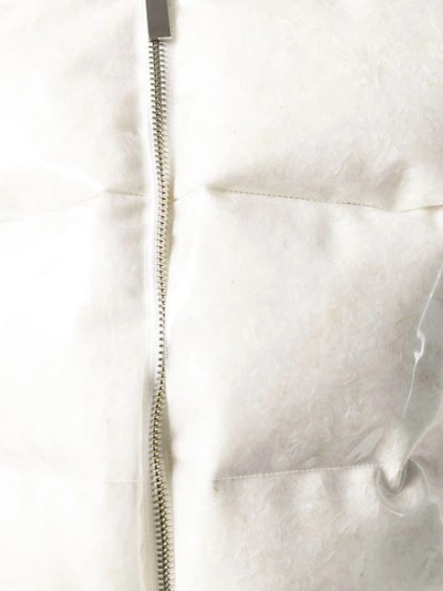 Shop Wandering Metallic Puffer Jacket In White