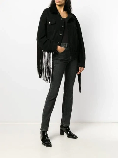 ALMAZ FRINGED CORDUROY JACKET - 黑色