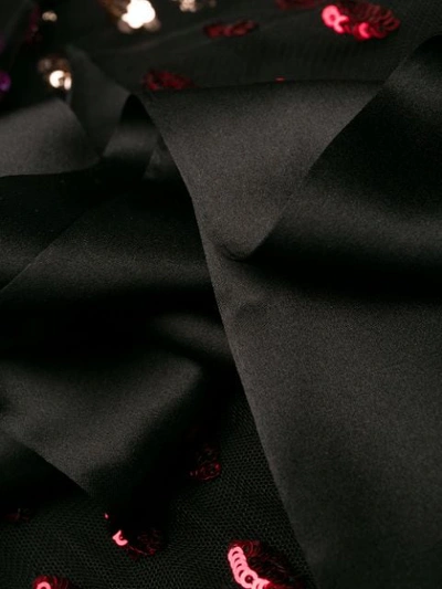 TEMPERLEY LONDON RAINBOW SEQUIN COLUMN DRESS - 黑色