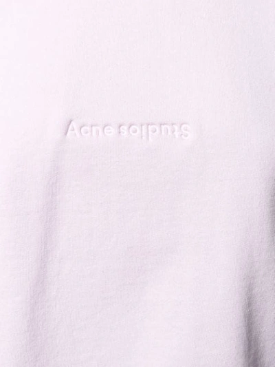 Shop Acne Studios Odice Cropped Sweatshirt In Pink