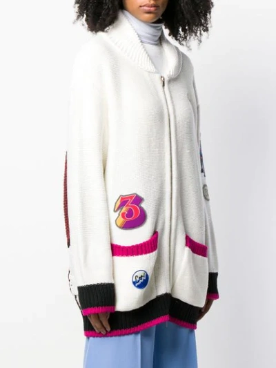 Shop Stella Mccartney All Together Now Knit Cardigan In White