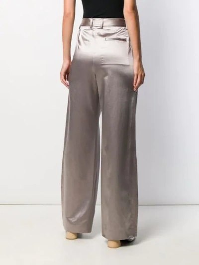 Shop Sies Marjan Metallic Wide Leg Trousers In Grey