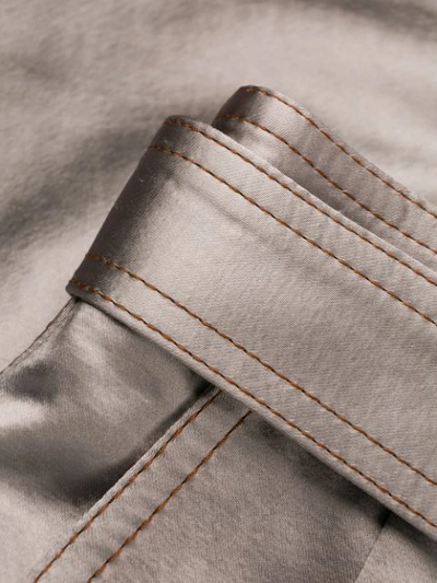 Shop Sies Marjan Metallic Wide Leg Trousers In Grey