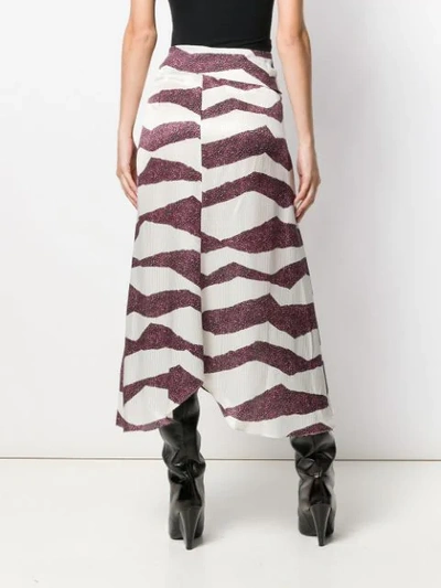 Shop Isabel Marant Printed Wrap Skirt In Neutrals