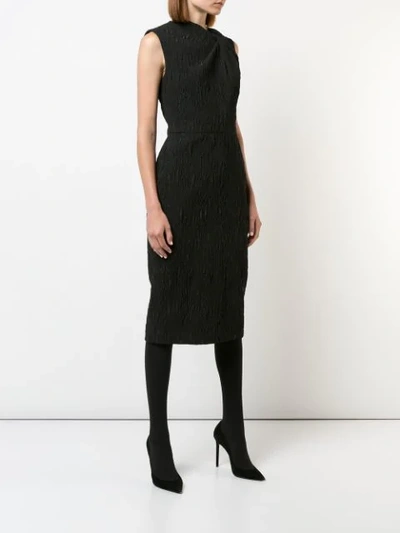 Shop Jason Wu Collection Ruched Detail Sleeveless Dress In Black