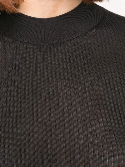 Shop Vera Wang Ribbed Knit Jumper In Black