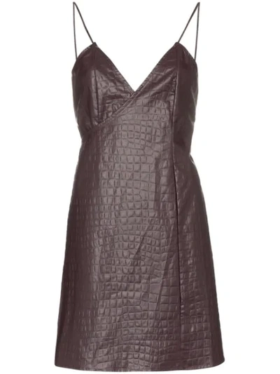 BEAUFILLE JUPITER EMBOSSED MINI-DRESS - 紫色