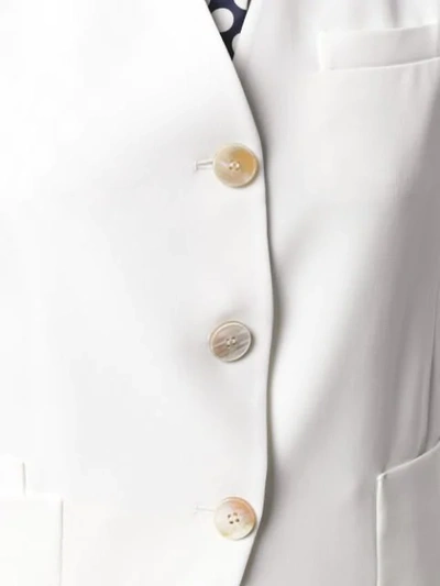 Shop Alberto Biani Button Waistcoat In White