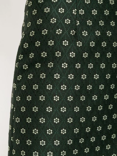 Shop Alexa Chung Floral Embroidery Mini Skirt In Green