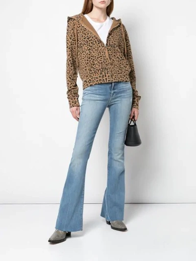 Shop Nili Lotan Leopard Print Hoodie - Brown