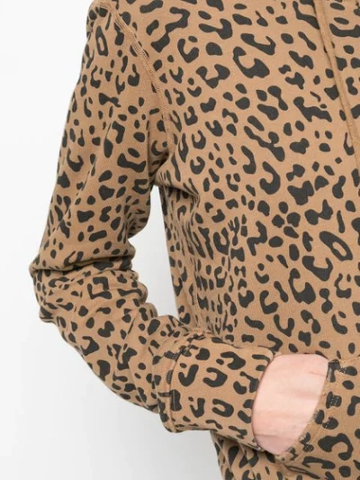 Shop Nili Lotan Leopard Print Hoodie - Brown