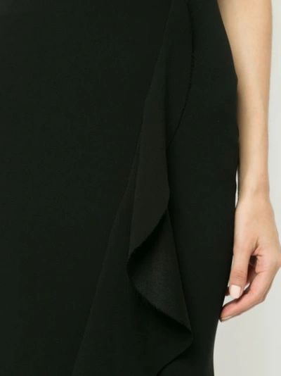 Shop Alex Perry V-neck Long Dress - Black