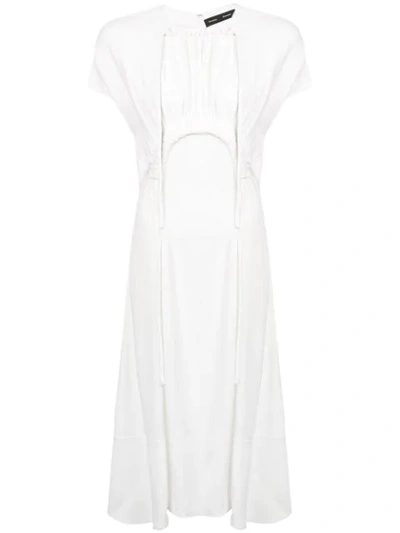 Shop Proenza Schouler Tie Detail Long Dress In Neutrals