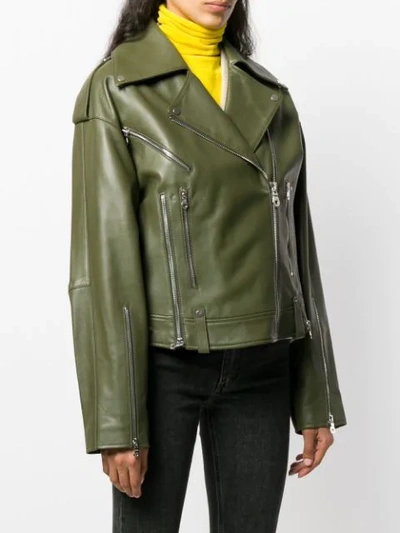 Shop Rokh Moto Jacket In 42 Amazon Green