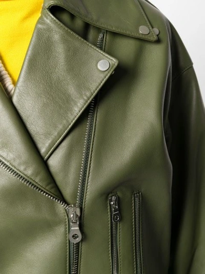 Shop Rokh Moto Jacket In 42 Amazon Green