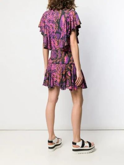 Shop House Of Holland Snakeskin Print Shift Dress In Pink